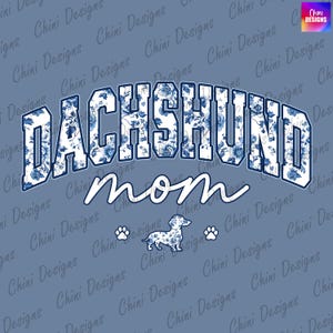 Bloemen teckel moeder PNG, chinoiserie Doxie moeder ontwerp, teckel hond moeder, Doxie clipart, tshirt ontwerp, sublimatie ontwerp, sticker ontwerp