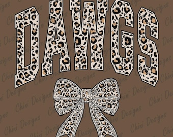 Leopard Dawgs PNG, School Team Mascot Dawgs Design, Cheetah Print Dawgs, GameDay Tshirt Design Png, Sublimation Design, Sports Team Cheer
