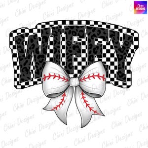 Baseball Wifey PNG, Karierte Wifey, Baseball Coquette Bow, Spieltag PNG, Teamgeist Tshirt Design Dtf, Printable Wifey Sublimationsdesign