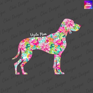 Mamá Vizsla Floral PNG, Diseño de Mamá Vizsla de Verano, Mamá Perro Vizsla, Diseño de Camiseta Floral Primaveral Colorida, Diseño de Sublimación, Diseño de Pegatina