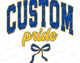 Custom Mascot Pride Png, Personalized School Sports Team Spirit, Varsity Game Day Sublimation Tshirt Design