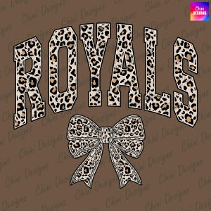 Leopard Royals PNG, School Team Mascot Royals Design, Cheetah Print Royals, GameDay Tshirt Design Png, Sublimation Design, Sports Team Cheer