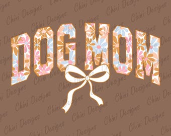 Pastel bloemen hond moeder png, lente hond moeder png, flirt boog hond moeder DTF, afdrukbare hond moeder tshirt ontwerp, madeliefje hond moeder sublimatie ontwerp