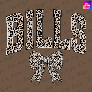 Leopard Bills PNG, School Team Mascot Bills Design, Cheetah Print Bills, GameDay Tshirt Design Png, Sublimation Design, Sports Team Cheer