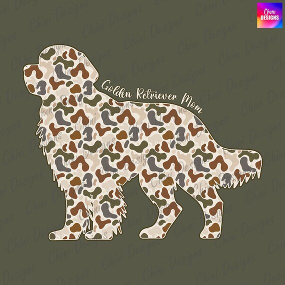 Camo Golden Mom PNG, Camouflage Golden Retriever Mom Design, Golden Dog Mom, Vintage Hunting Dog Tshirt Design, Sublimation Design, Dog Mama