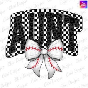 Baseball Tante PNG, karierte Tante, Baseball Coquette Bow, Spieltag, Teamgeist Tshirt Design Dtf Dtg, druckbare Tante Sublimationsdesign PNG