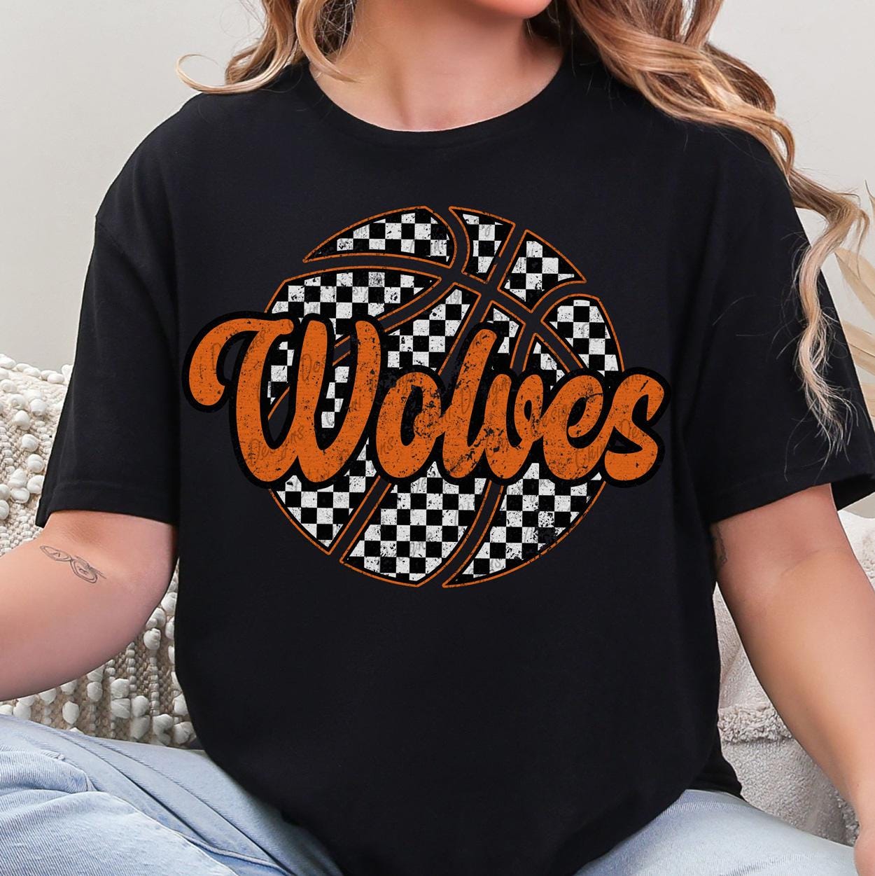 Basketball Wolves PNG, Checkered Sports Team Mascot, Retro Wolves Game ...