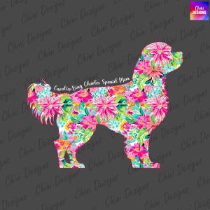 Bloemen Cavalier Mom png, zomer Cavalier King Charles-spaniël moeder ontwerp, Cavalier Dog Mom, kleurrijk lenteshirtontwerp, sublimatieontwerp