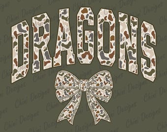 Camo draken png, schoolteam mascotte draken ontwerp, retro camouflage draken, game dag tshirt ontwerp, sublimatie ontwerp sportteam juichen