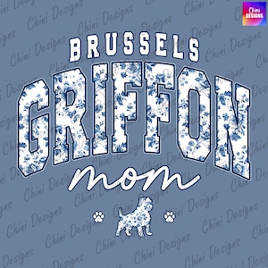 Mamma Griffone di Bruxelles floreale PNG, Design mamma Griffone Chinoiserie, Mamma cane Griffone di Bruxelles, Design maglietta, Design sublimatico, Design adesivo