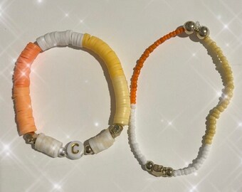 Candy Corn inspired bracelet set