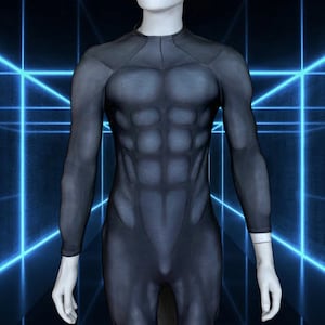 Customized Muscle Suit for Ultimate Comfort Black Muscle Bodysuit
