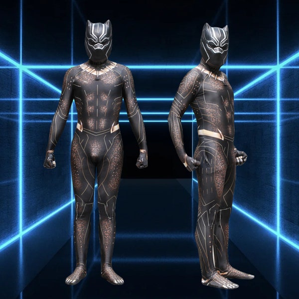 Black Panther Tights Jumpsuit Halloween Costume Cosplay Suit