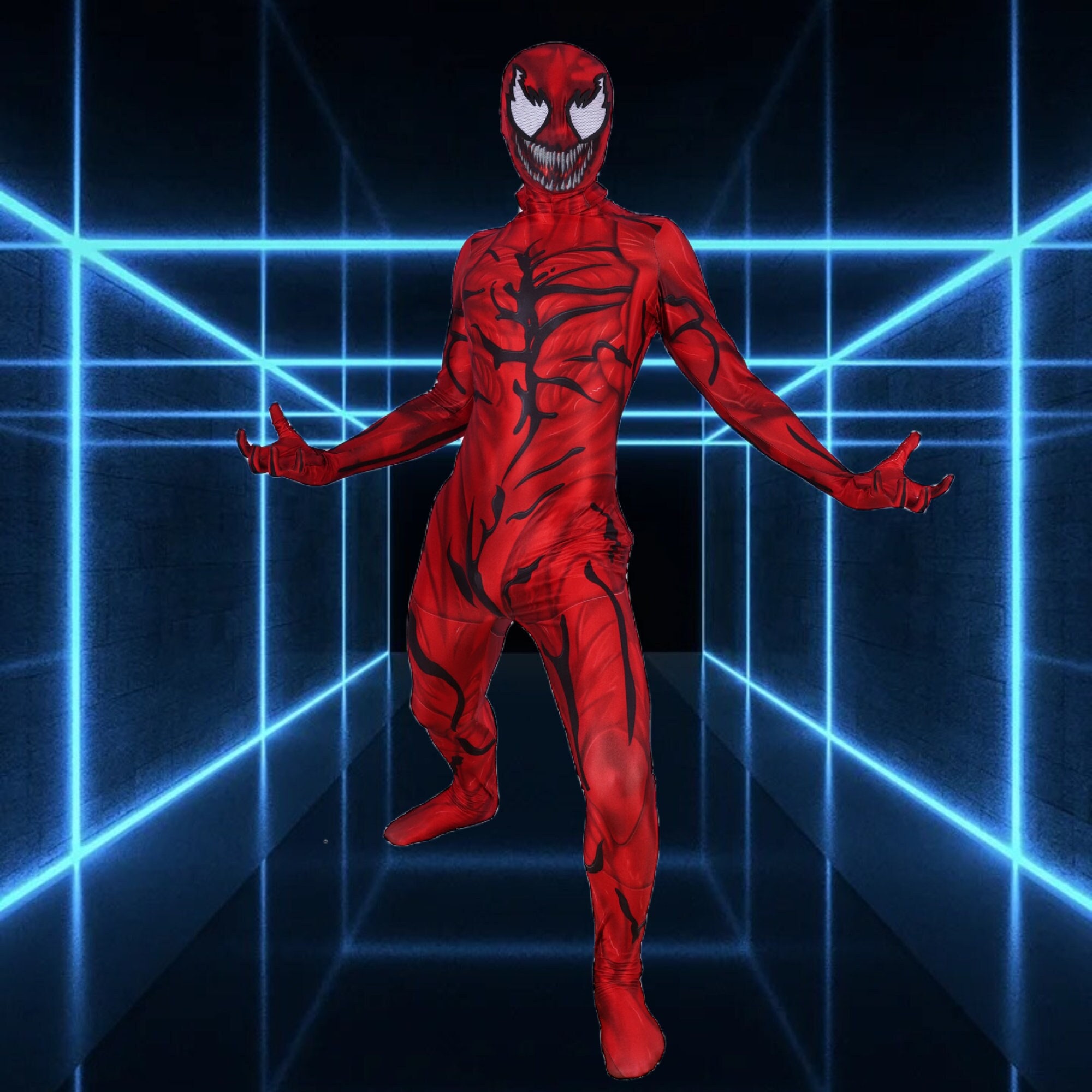 Red Venom Tights Halloween Jumpsuit Cosplay Costume