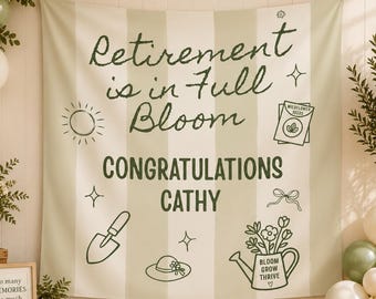 Faixa personalizada para aposentadoria, decoração de fundo para festa de aposentadoria para amantes de jardinagem, pôster de aposentadoria para colegas de trabalho, placa personalizada "Não é problema meu".