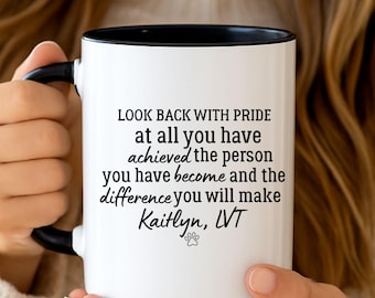 Personalized Veterinary assistant graduation gift, Custom Future Veterinarian coffee mug, Vet grad cup, Difference maker for son daughter