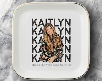 Personalized Sister 40th Birthday Gift, Custom Photo Jewelry Dish, Fortieth Ring Dish, Meaningful Milestone Keepsake for Sister Turning 40