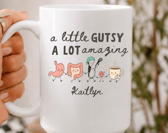 Geschenk zur Wertschätzung von Gastroenterologie-Mitarbeitern, Kaffeetasse für Kollegen, Dankeschön an das Team, Firmengeschenk für Gastroenterologie-Techniker