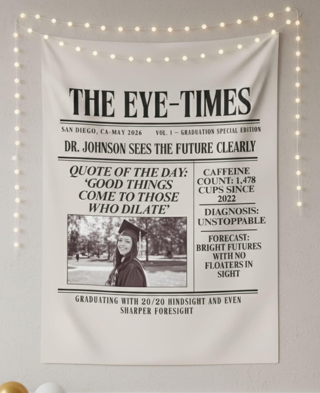 Optometry Graduation Wall Tapestry Eye Doctor Back Drop Personalized optometry-graduation-wall-tapestry-eye-doctor-back-drop-personalized