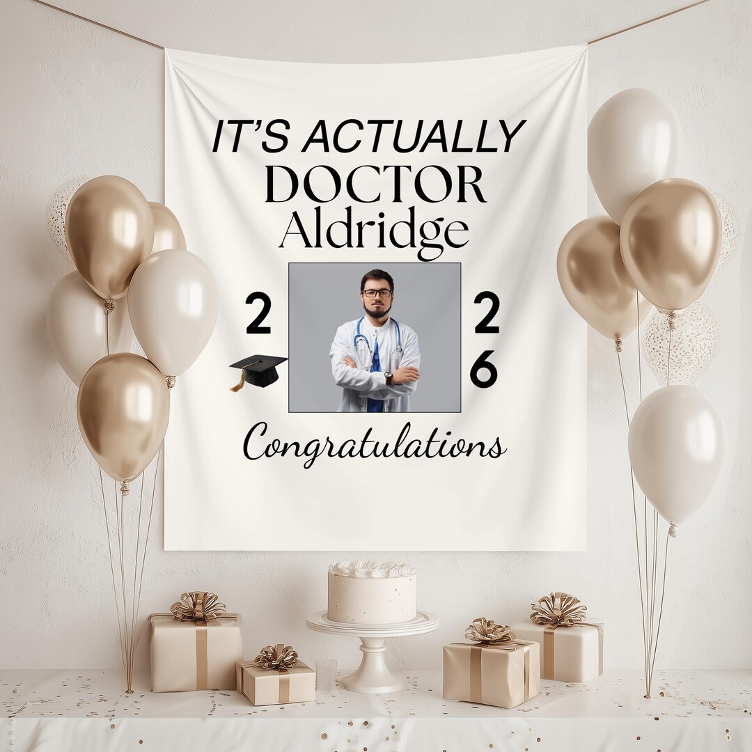 Personalized Medical School Graduation Banner, Custom Doctor Grad Party ...