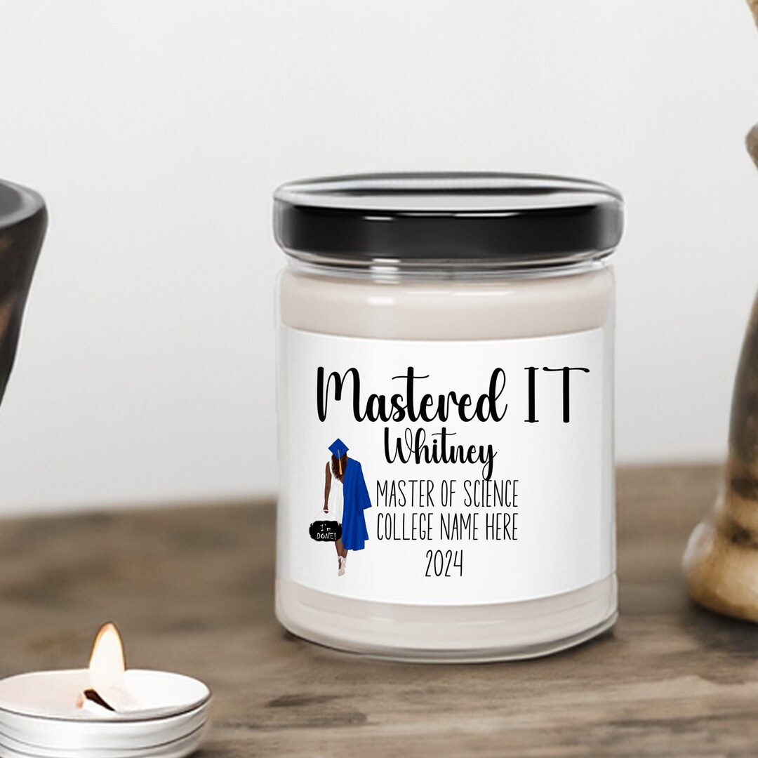 Personalized Graduation Gift, Masters Graduation Candle, Nursing School ...