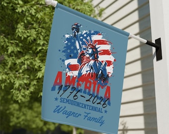 America 250th Anniversary, Statue of Liberty Flag, Custom USA yard sign, Freedom Independence Day, 1776 Veteran Family, Patriotic banner