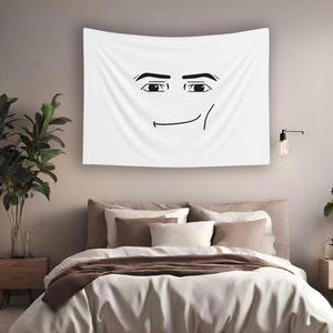 Roblox Man Face Roblox Merch Roblox Flag Gifts For Gamer Roblox Wall Tapestries
