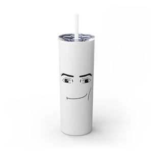 Roblox Man Face Water Bottle Tumbler
