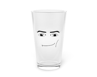 Roblox Man Face Pint Glass