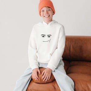 Roblox Man Face Hoodie Youth image 1