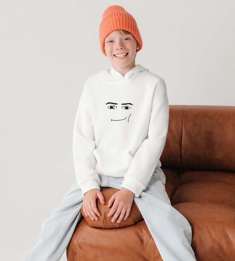 Roblox Man Face Hoodie Youth image 1