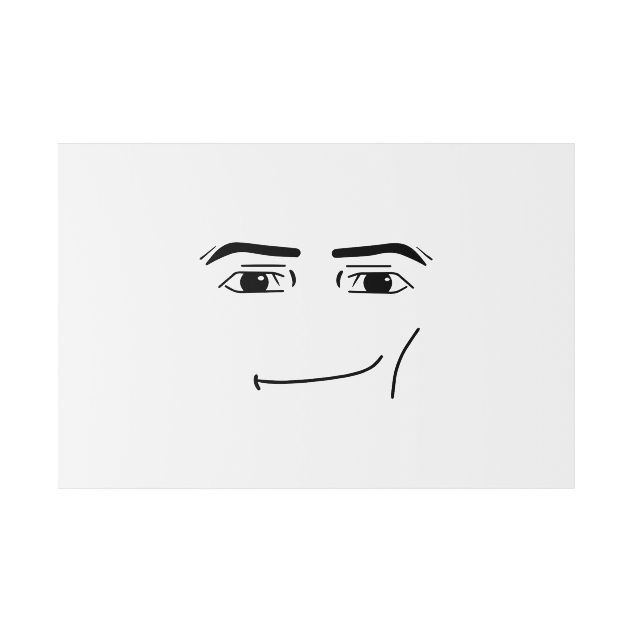 Roblox Man Face Roblox Birthday Party Roblox Merch Matte Canvas ...