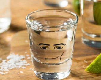 Roblox Man Face Shot Glass, 1.5oz