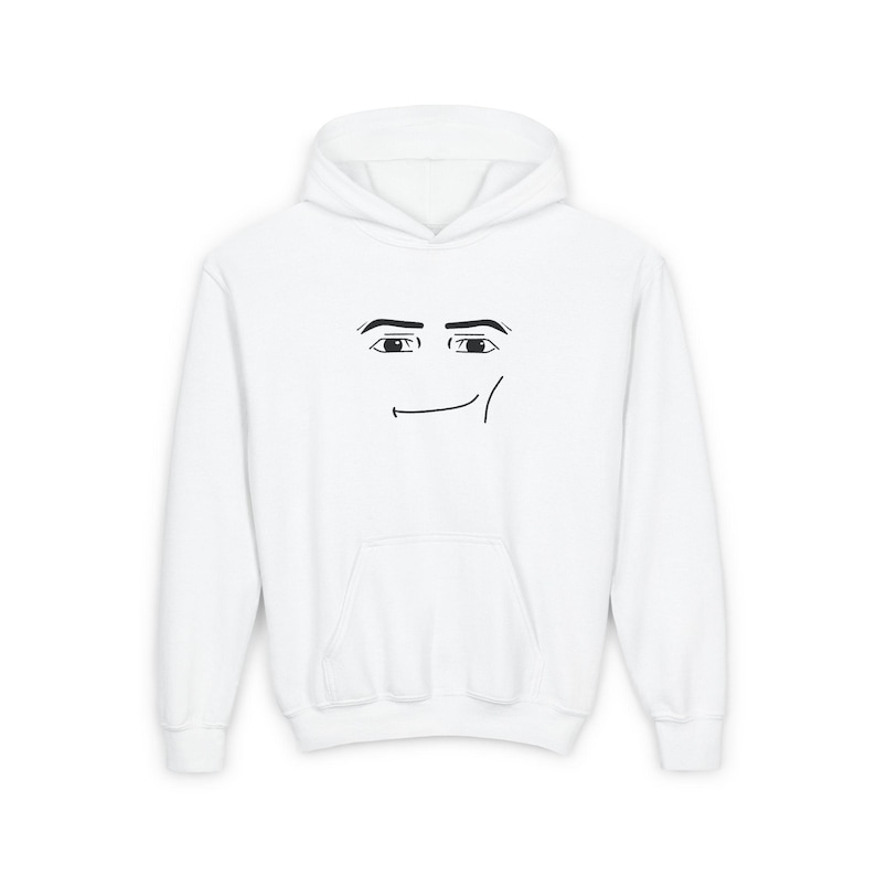 Roblox Man Face Hoodie Youth image 2