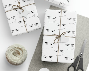 Roblox Man Face Roblox Wrapping Papers