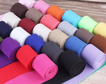 Bande élastique polyvalente de 1,5 pouce (38 mm) de large, accessoires pour vêtements et sacs, bande élastique de 28 couleurs vendue par cour, fournitures de couture et d'artisanat