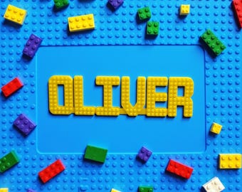 Legosteinbuchstaben, benutzerdefinierte Namensschild, Kinderzimmerdekor