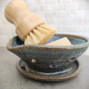 Zero Waste Dishwashing Set | Sustainable Dish Soap, Brush, and Ceramic or Concrete bowl| Plastic Free | Natural, Organic Grease Cutting Soap