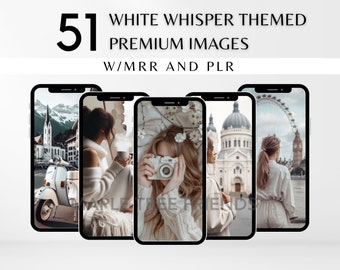 51 imágenes de la historia del carrete de White Whisper Derechos de reventa maestra (MRR) y derechos de marca privada (PLR) Producto digital