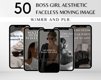50 Boss Girl Aesthetic Images Master Resell Rights (MRR) and Private Label Rights (PLR) Digital Product