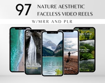 97 Nature Aesthetic Reel Story Video Produit numérique avec droits de revente (MRR) et droits de marque privée (PLR)