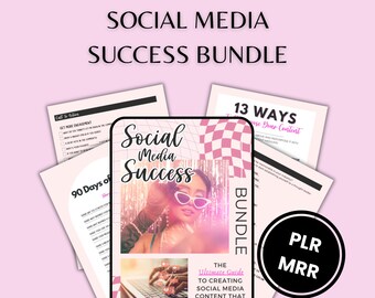 Paquete de éxito en redes sociales con derechos de reventa maestra (MRR) y derechos de marca privada (PLR) Producto digital