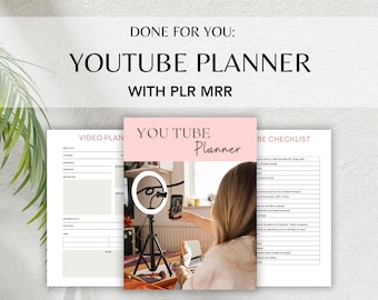 Planificador de redes sociales de YouTube con derechos de reventa maestra (MRR) y derechos de marca privada (PLR) Producto digital