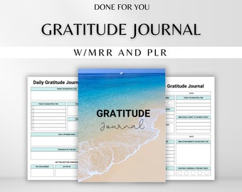Gratitude Journal Planner with Master Resell Rights (MRR) and Private Label Rights (PLR)