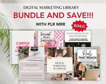 Starter Pack Digital Marketing Bundle of 5 eBooks w/Master Resell Rights (MRR) and Private Label Rights (PLR) DFY Digital Products