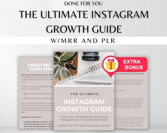 La guía definitiva para el crecimiento de Instagram con derechos de marca privada (PLR) y derechos de reventa maestra (MRR) Producto digital