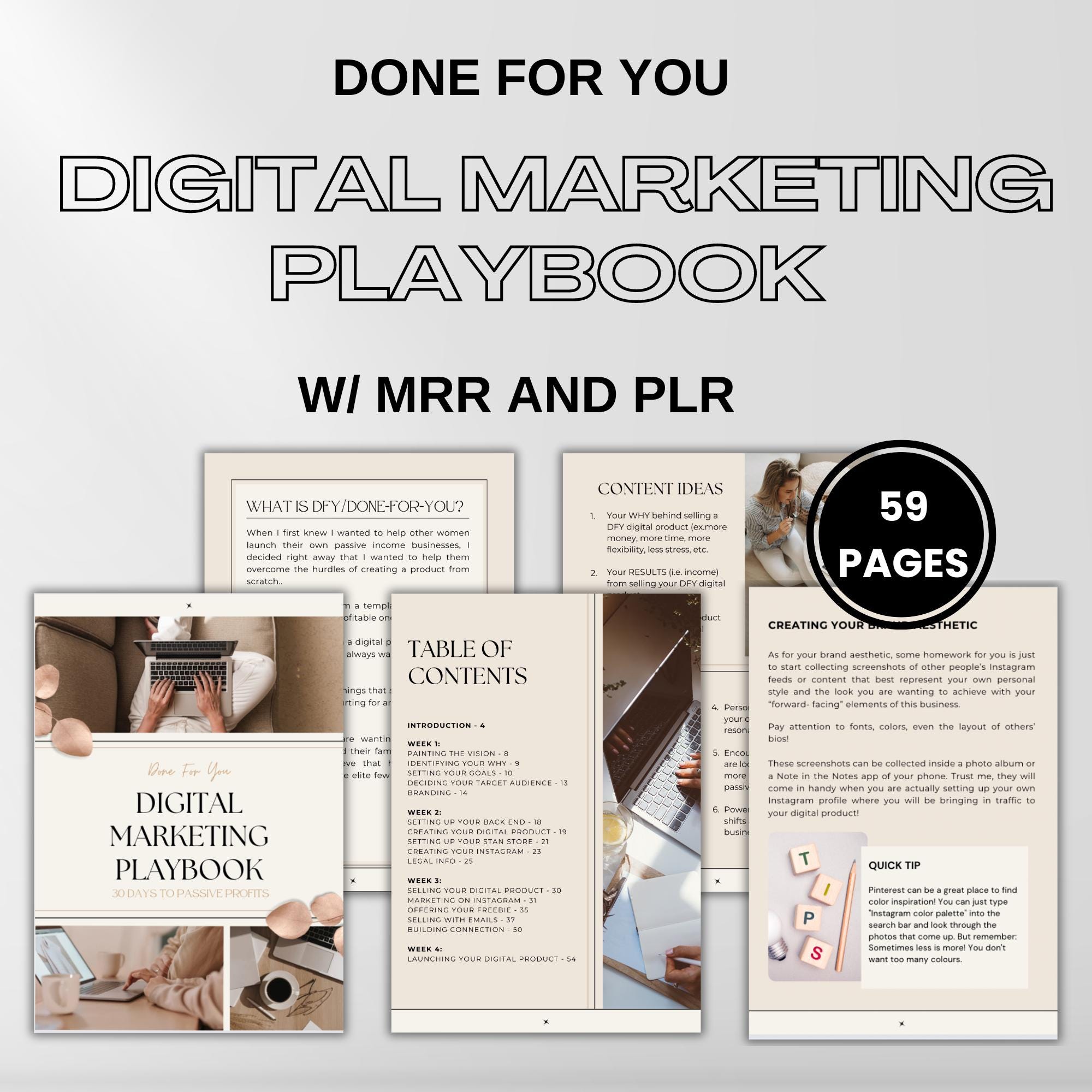 Digital Marketing Playbook Guide Done for You With Master Resell Rights ...