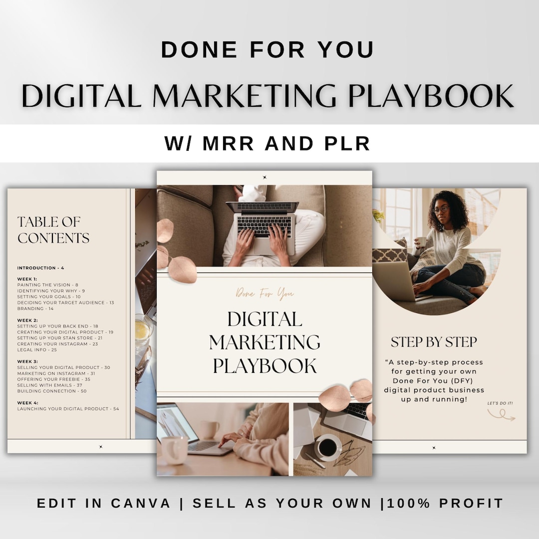 Digital Marketing Playbook Guide Done for You With Master Resell Rights ...