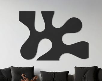 Abstract Metal Wall Art – Modern Geometric Sculpture