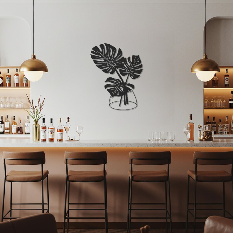 Monstera Leaf Metal Wall Art – Tropical Plant Wall Decor, - Etsy